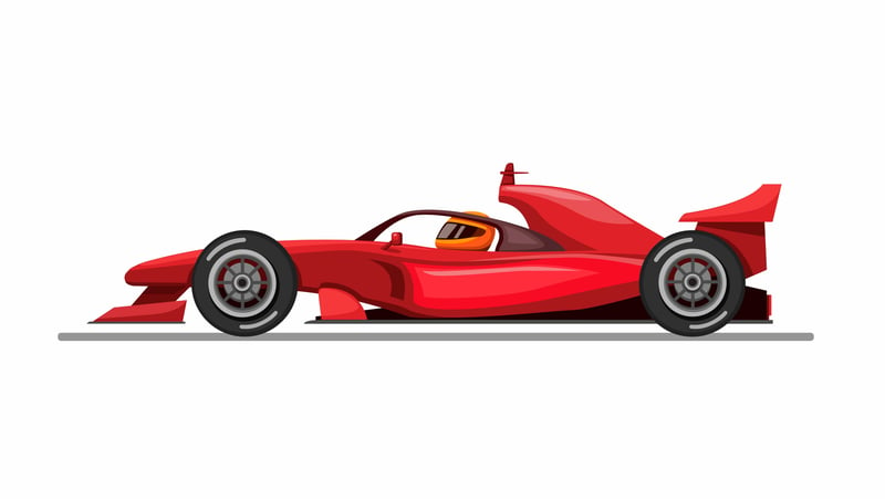 Illustration showing how the halo sits on a Formula One car